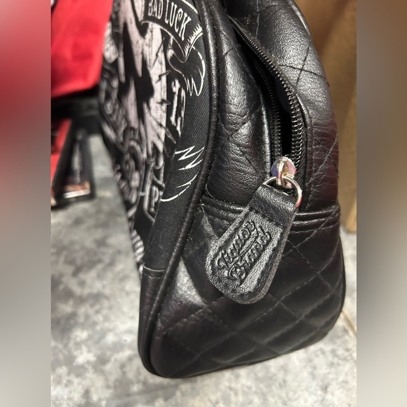 Liquor brand JINX PROOF BAD GOOD LUCK 13 handbag purse bag rockabilly punk - Picture 3 of 5